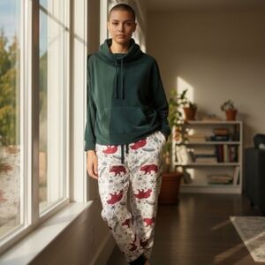 BearPaw Green Fleece Bear Print Pajama Pants Set -NWT